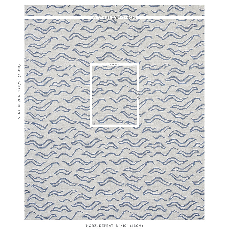 SCHUMACHER  TAPIS KATA PATTERN WOVENS PATTERN WOVENS DENIM   - 80682