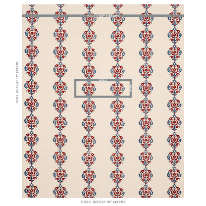 SCHUMACHER  CABANA CONSTANTINE PATTERN WOVEN PATTERN WOVEN RED , BLUE   - 80711