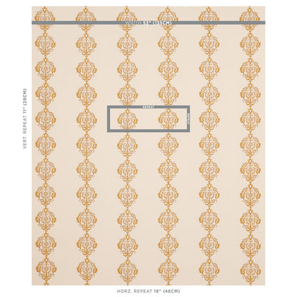 SCHUMACHER  CABANA CONSTANTINE PATTERN WOVEN PATTERN WOVEN NATURAL , OCHRE   - 80712