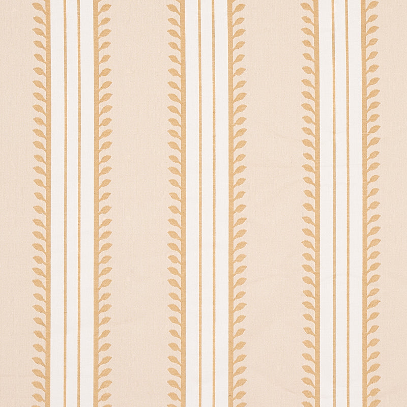 SCHUMACHER  CABANA ETRUSCAN STRIPE PATTERN WOVEN PATTERN WOVEN IVORY , OCHRE   - 80720