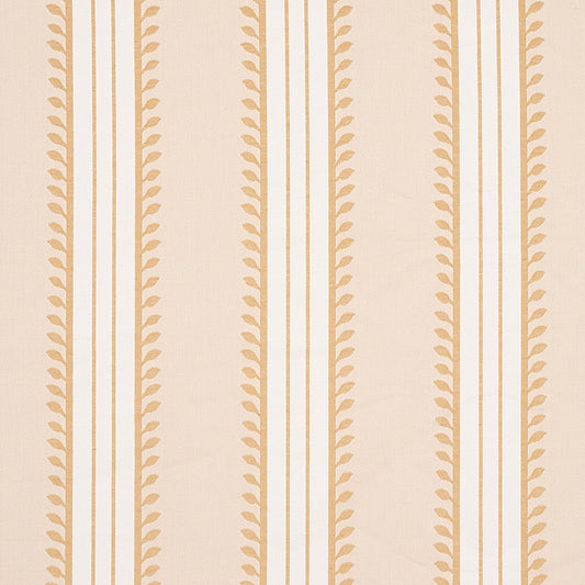 SCHUMACHER  CABANA ETRUSCAN STRIPE PATTERN WOVEN PATTERN WOVEN IVORY , OCHRE   - 80720