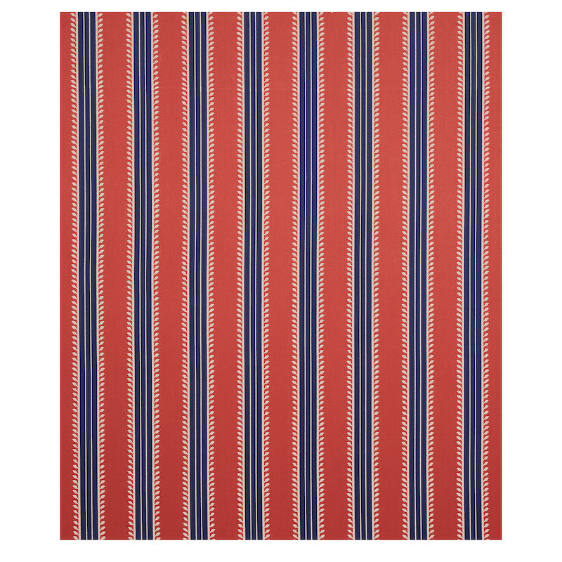 SCHUMACHER  CABANA ETRUSCAN STRIPE PATTERN WOVEN PATTERN WOVEN RED , BLUE   - 80721