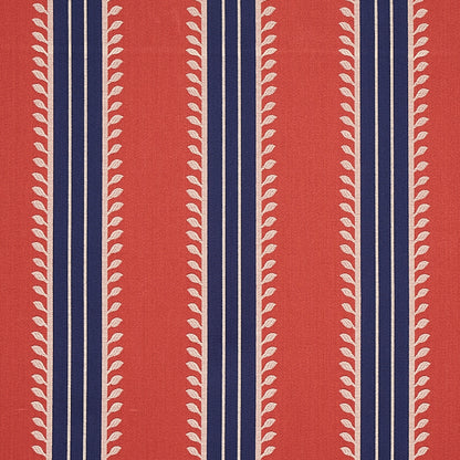 SCHUMACHER  CABANA ETRUSCAN STRIPE PATTERN WOVEN PATTERN WOVEN RED , BLUE   - 80721
