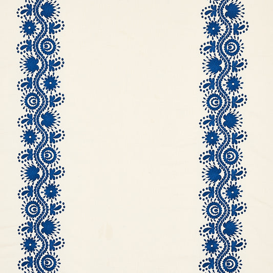 SCHUMACHER  CABANA THEODORA EMBROIDERY EMBROIDERIES EMBROIDERIES BLUE   - 80741