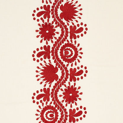 SCHUMACHER  CABANA THEODORA EMBROIDERY EMBROIDERIES EMBROIDERIES RED   - 80742