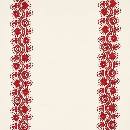 SCHUMACHER  CABANA THEODORA EMBROIDERY EMBROIDERIES EMBROIDERIES RED   - 80742
