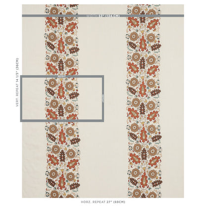 SCHUMACHER FABRIC  CABANA ANATOLIA EMBROIDERY   AUTUMN   - 80751