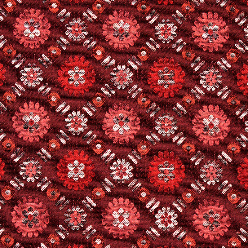 SCHUMACHER  CABANA LARISSA PATTERN WOVEN PATTERN WOVEN BURGUNDY   - 80771