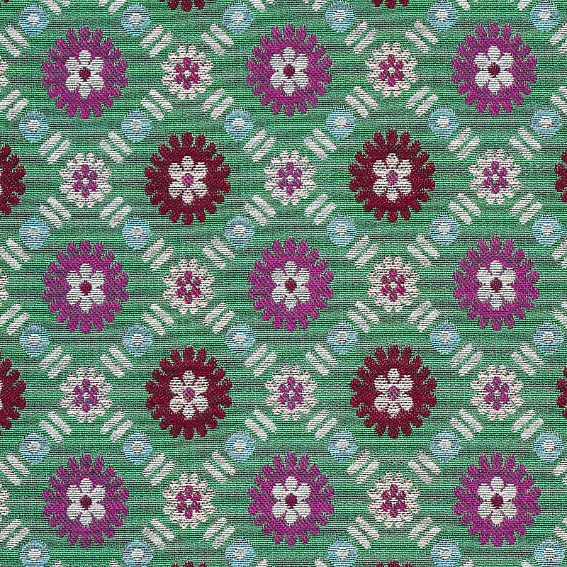SCHUMACHER  CABANA LARISSA PATTERN WOVEN PATTERN WOVEN JADE   - 80772