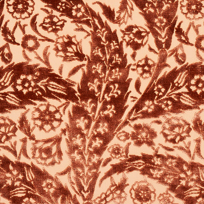 SCHUMACHER  LE MAX SAZ PAISLEY SILK VELVET VELVETS VELVETS TERRACOTTA   - 80781