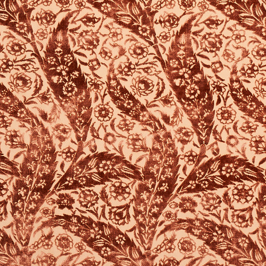 SCHUMACHER  LE MAX SAZ PAISLEY SILK VELVET VELVETS VELVETS TERRACOTTA   - 80781