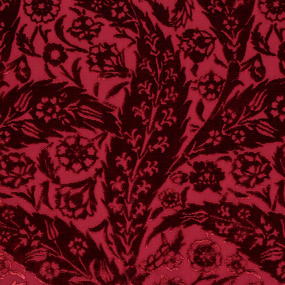 SCHUMACHER  CABANA SAZ PAISLEY SILK VELVET VELVETS VELVETS BURGUNDY   - 80782