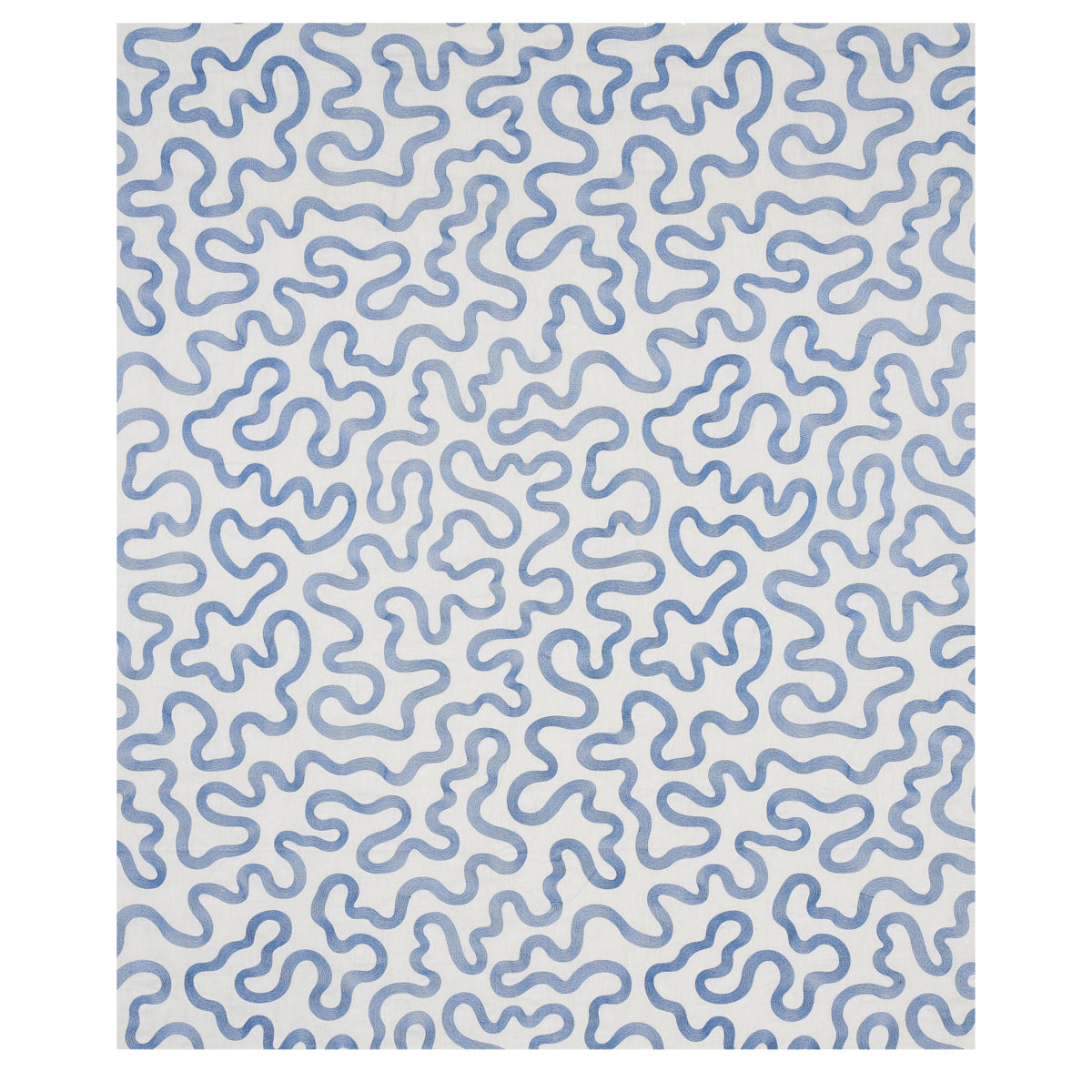 SCHUMACHER  SMITH STREET Riley Embroidery EMBROIDERIES EMBROIDERIES NAVY ON IVORY   - 80790