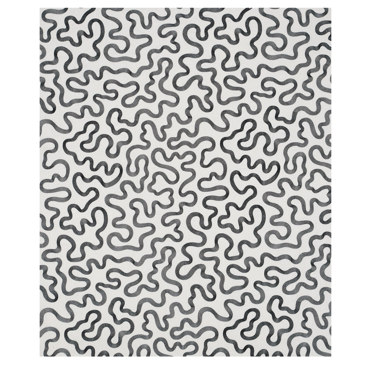 SCHUMACHER  NEW WAVE: BLACK & WHITE Riley Embroidery EMBROIDERIES EMBROIDERIES BLACK ON IVORY   - 80791