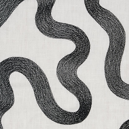 SCHUMACHER  NEW WAVE: BLACK & WHITE Riley Embroidery EMBROIDERIES EMBROIDERIES BLACK ON IVORY   - 80791