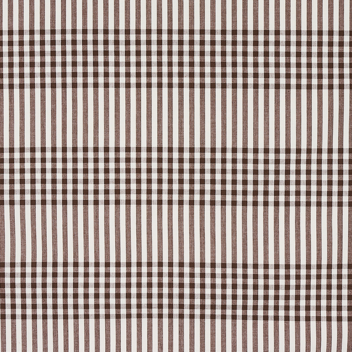 SCHUMACHER  SMITH STREET BERGEN PLAID PATTERN WOVENS PATTERN WOVENS BROWN   - 80801