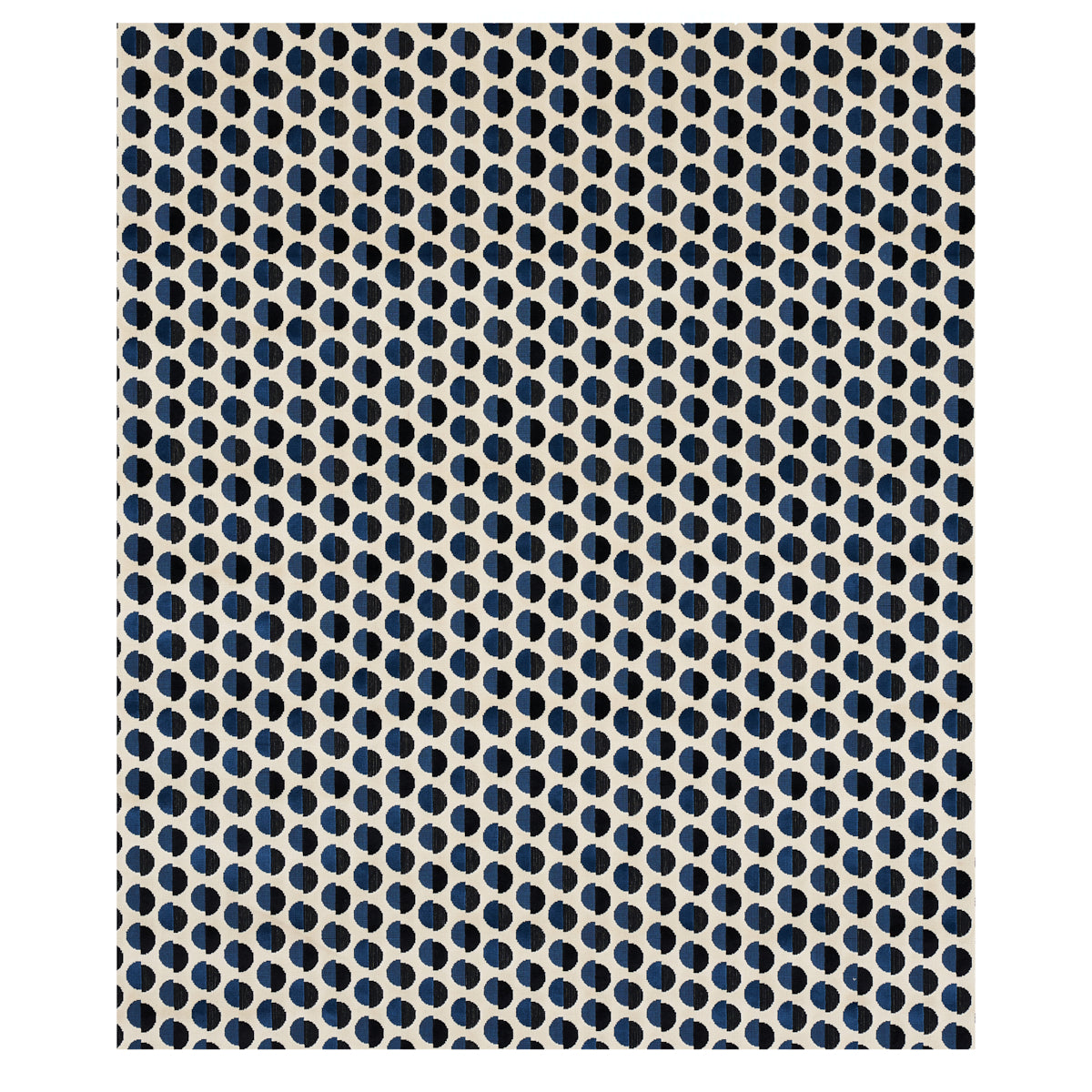 SCHUMACHER  SMITH STREET HALF MOON VELVET CUT VELVET,VELVETS CUT VELVET,VELVETS NAVY   - 80850