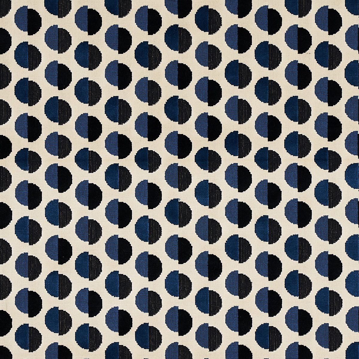 SCHUMACHER  SMITH STREET HALF MOON VELVET CUT VELVET,VELVETS CUT VELVET,VELVETS NAVY   - 80850