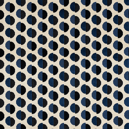 SCHUMACHER  SMITH STREET HALF MOON VELVET CUT VELVET,VELVETS CUT VELVET,VELVETS NAVY   - 80850