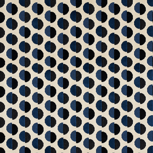 SCHUMACHER  SMITH STREET HALF MOON VELVET CUT VELVET,VELVETS CUT VELVET,VELVETS NAVY   - 80850