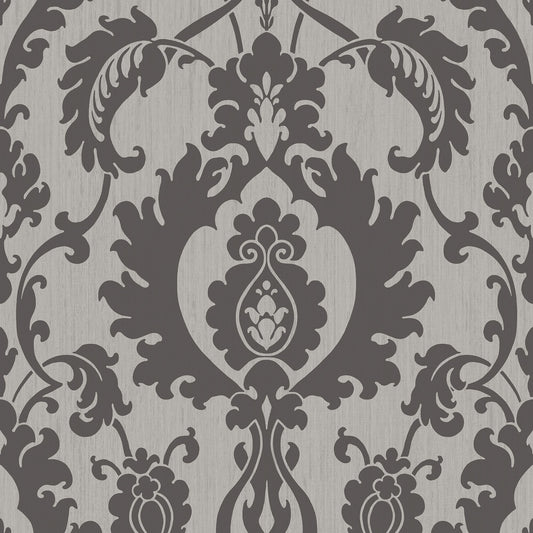 JF Fabrics -Wallpaper 8085 96 Wallpaper Grey,Silver  Non-Woven - 6027796 W7951