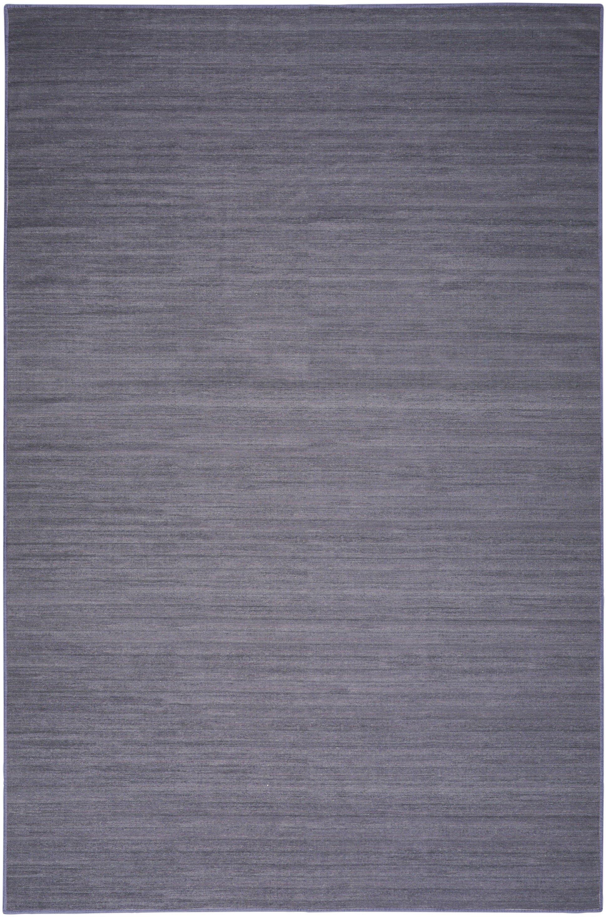 Rectangular dark gray textured rug with subtle linear pattern, modern contemporary style.