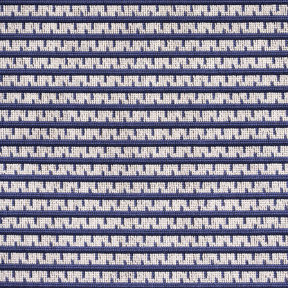 Navy and white striped knit fabric with dense horizontal ribs; close-up texture.
