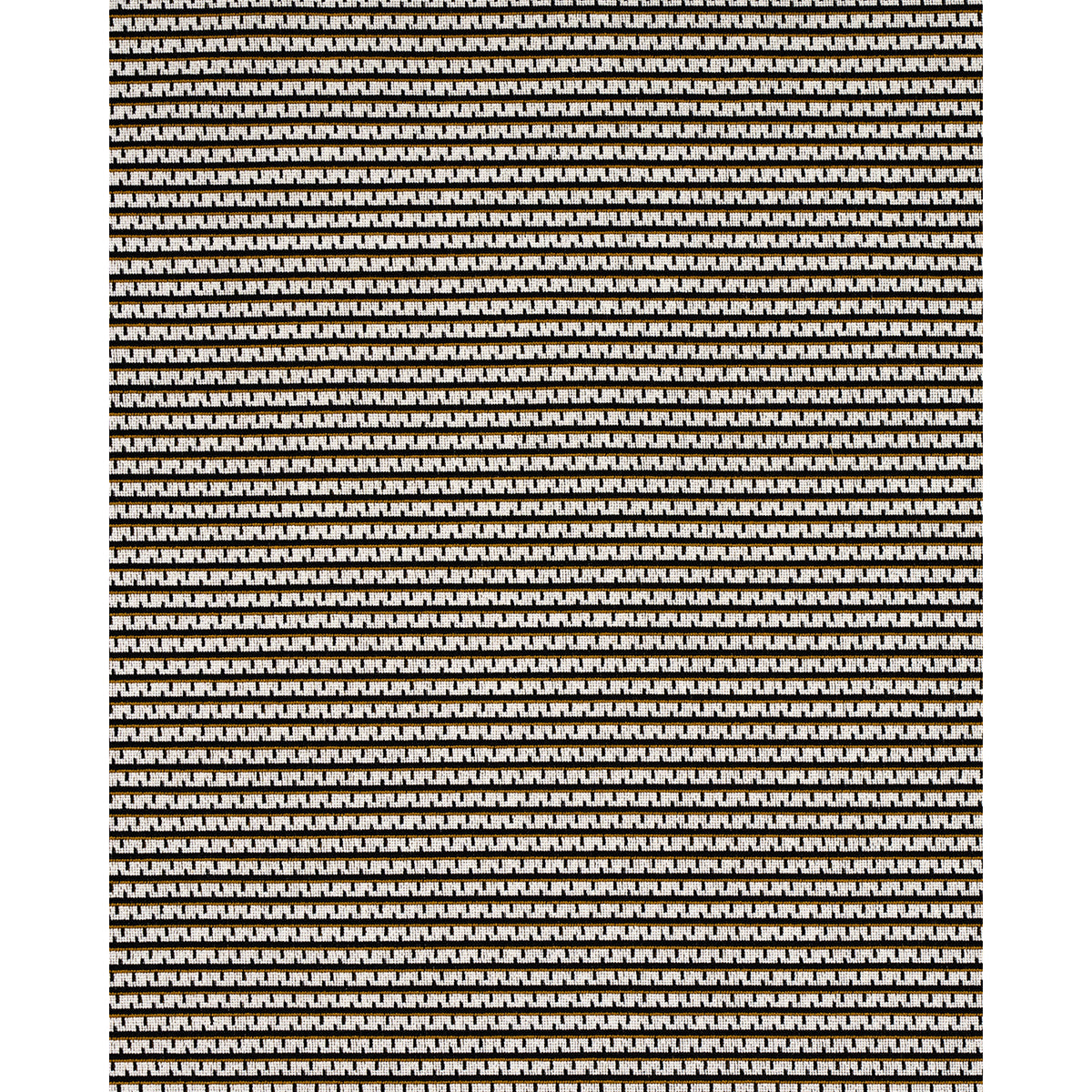 Close-up of a woven fabric with a tiny repeating chain-link-like pattern in brown and cream, fading to purple.