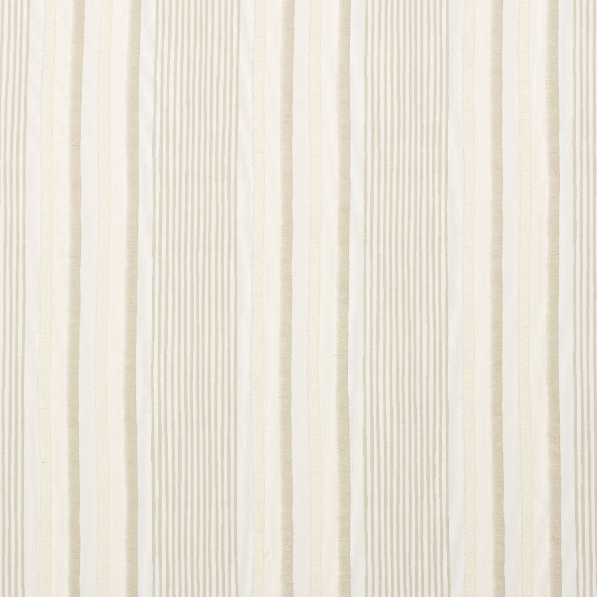 Cream and beige vertical striped wallpaper texture with subtle ribbed stripes.