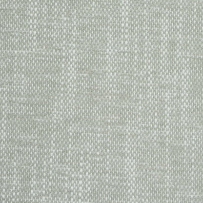 Close-up of pale sage-gray woven fabric with tight texture and linen-like weave.