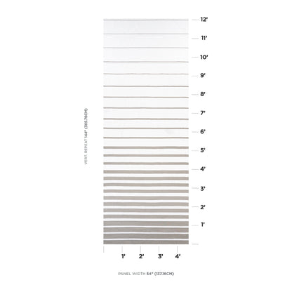 Vertical stripe gradient panel with beige-to-white horizontal lines; 12' tall, 54" wide.