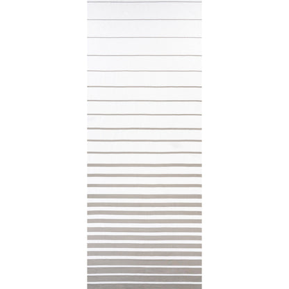 Grey on ivory woven fabric with ribbon applique and panel pattern, 81140