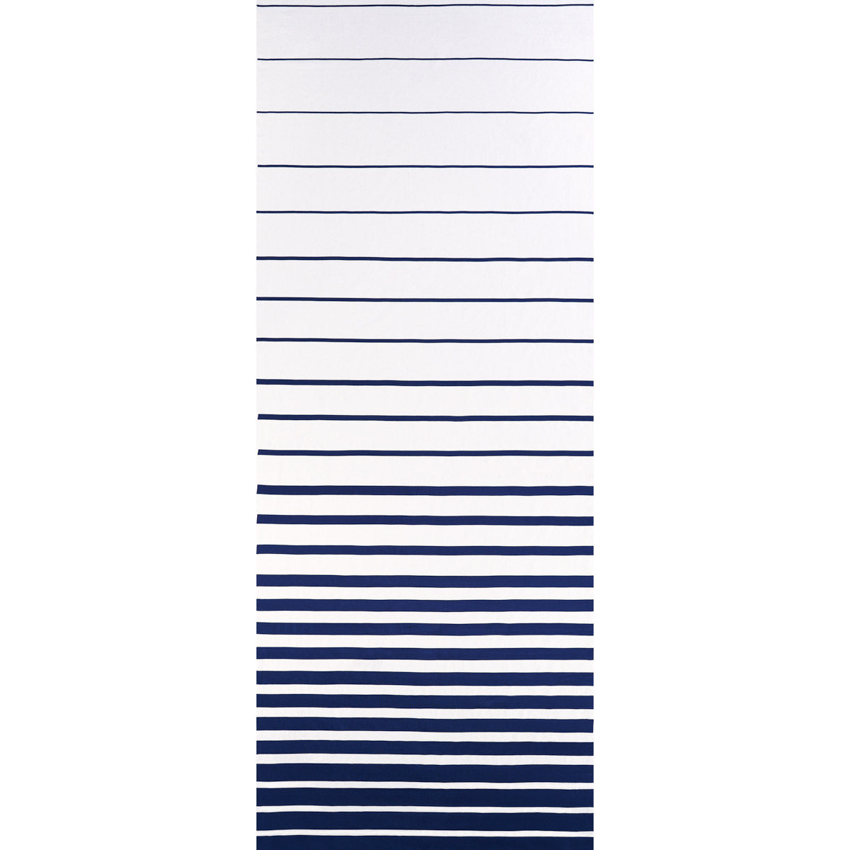 Ribbon appliqué panel pattern woven fabric, navy on ivory - 81141