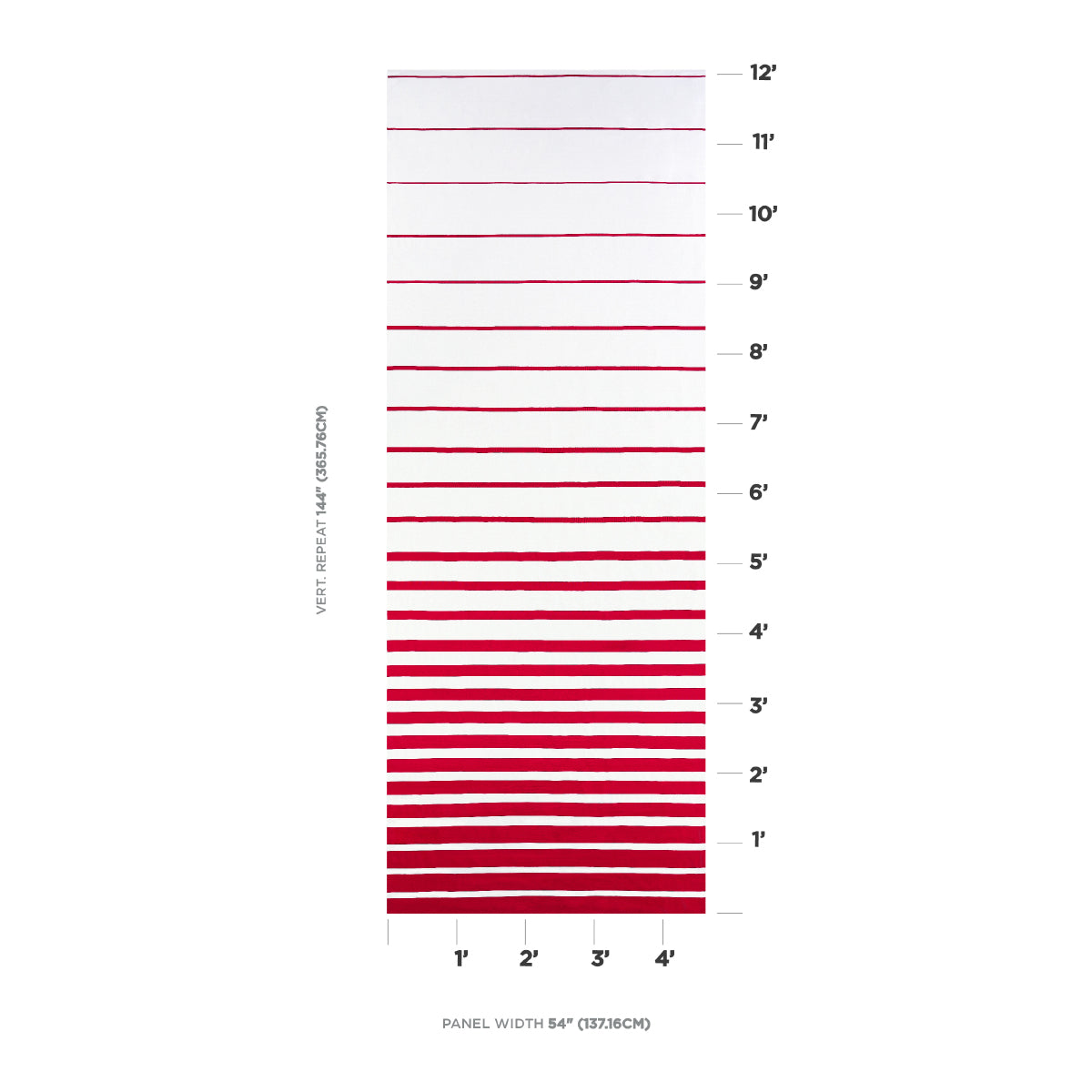 SCHUMACHER  MILES REDD RIBBON APPLIQU?? PANEL PATTERN WOVENS,EMBROIDERIES PATTERN WOVENS,EMBROIDERIES RED ON IVORY   - 81143