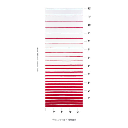 SCHUMACHER  MILES REDD RIBBON APPLIQU?? PANEL PATTERN WOVENS,EMBROIDERIES PATTERN WOVENS,EMBROIDERIES RED ON IVORY   - 81143