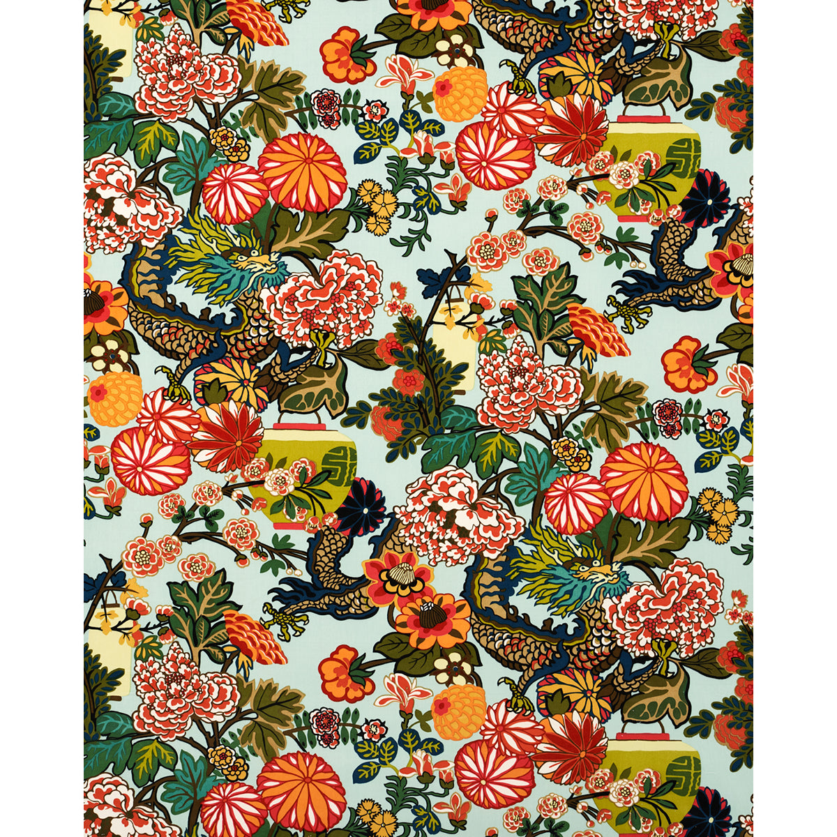 SCHUMACHER  VELVET & VELVET TRIMS CHIANG MAI DRAGON VELVET VELVETS VELVETS AQUAMARINE   - 81170