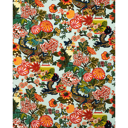 SCHUMACHER  VELVET & VELVET TRIMS CHIANG MAI DRAGON VELVET VELVETS VELVETS AQUAMARINE   - 81170