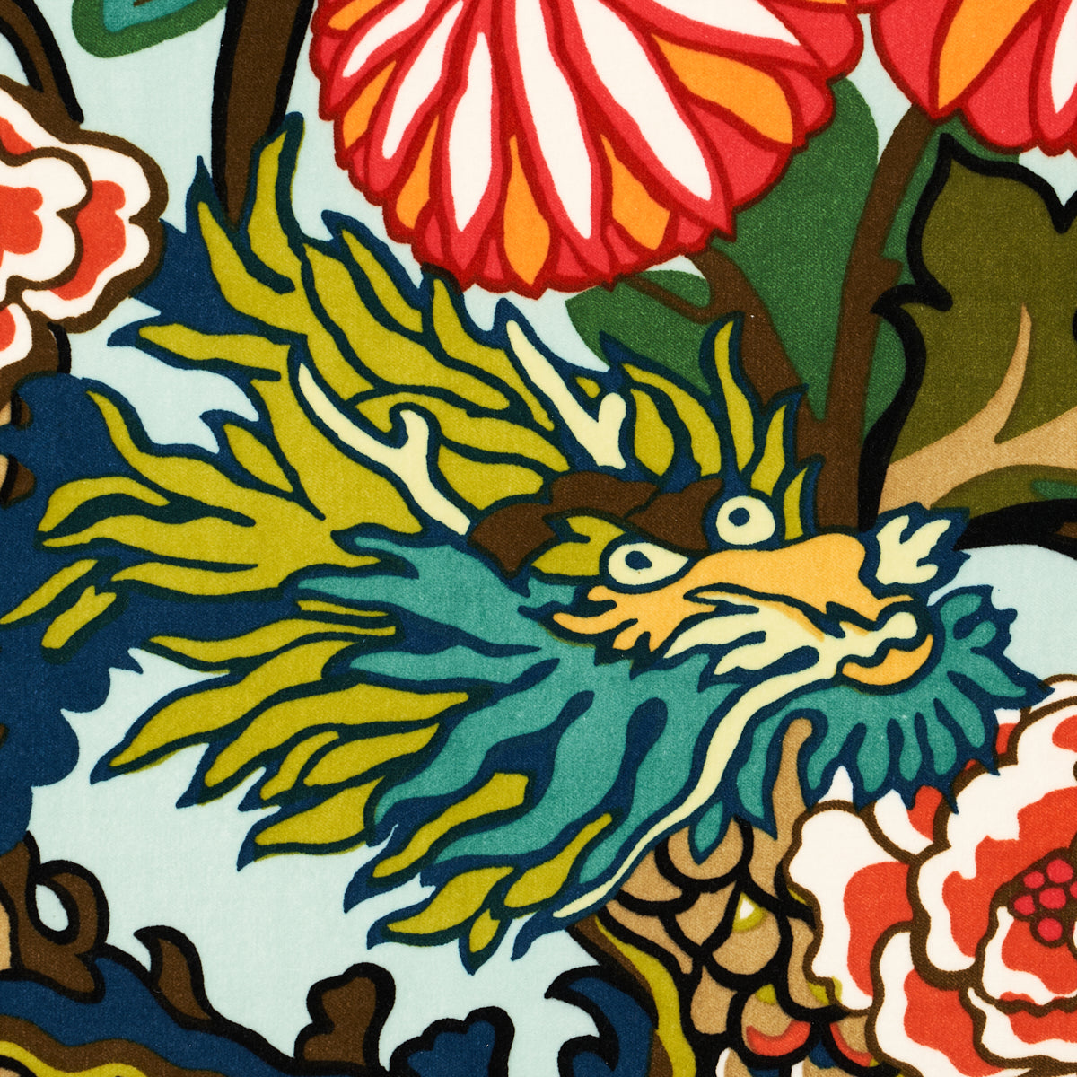 SCHUMACHER  VELVET & VELVET TRIMS CHIANG MAI DRAGON VELVET VELVETS VELVETS AQUAMARINE   - 81170