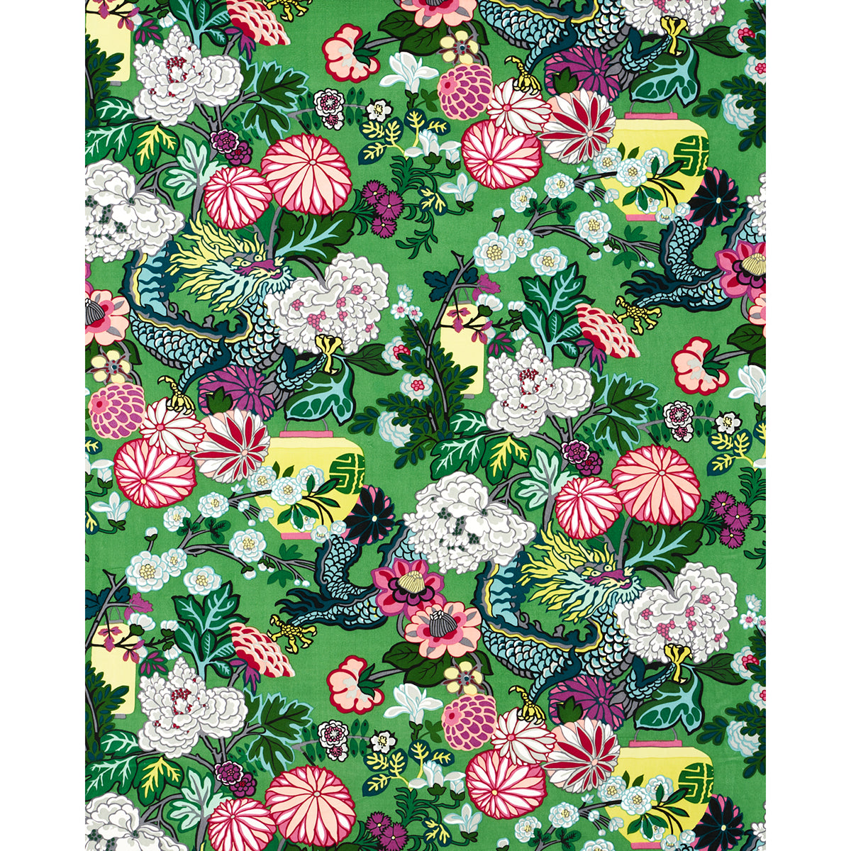 SCHUMACHER FABRIC  VELVET & VELVET TRIMS CHIANG MAI DRAGON VELVET   JADE   - 81171