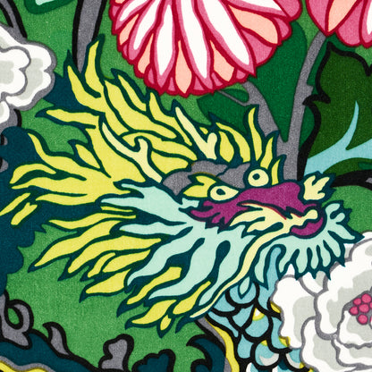 SCHUMACHER FABRIC  VELVET & VELVET TRIMS CHIANG MAI DRAGON VELVET   JADE   - 81171
