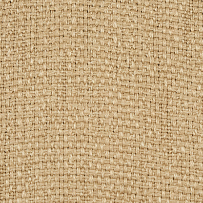 Close-up of natural beige hemp/jute textured weave with coarse, interlaced fibers.
