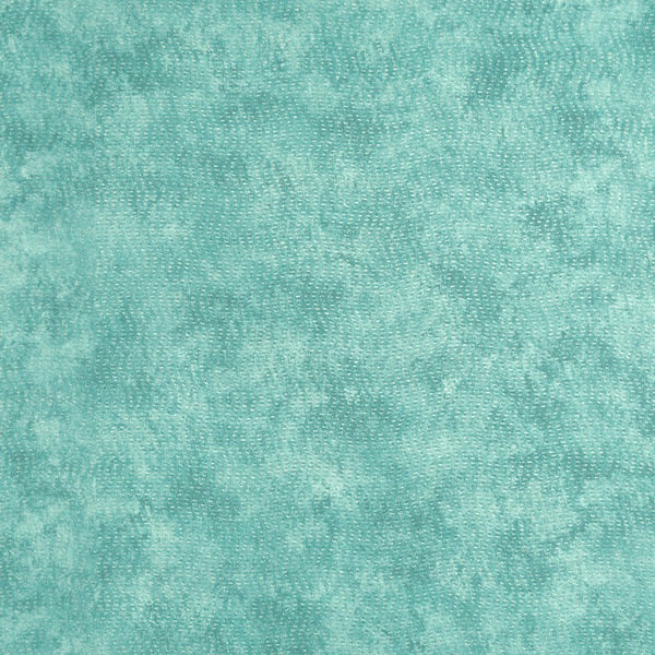 Green textured wallcovering sample with a soft, mottled velvet-like nap.