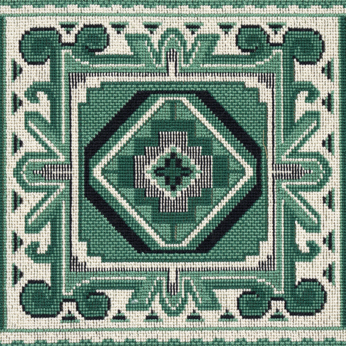 SCHUMACHER FABRIC  CUT & PATTERNED VELVETS CROWLEY ????????????????????PINGL????????????????????   GREEN   - 81331