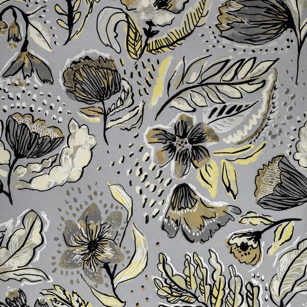 Galerie Wallcoverings Pepper Wild Garden Galerie Wallcoverings  Silver Grey   - GH81333-23