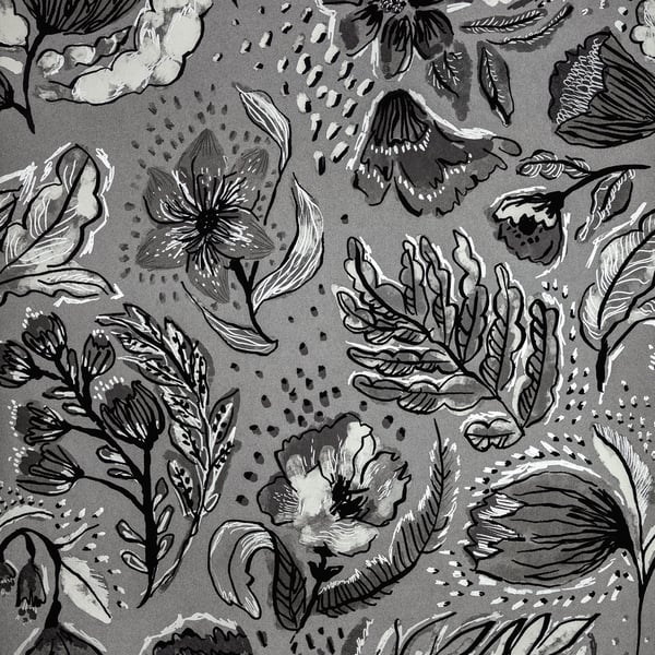 Galerie Wallcoverings Pepper Wild Garden Galerie Wallcoverings  Silver Grey   - GH81335-23
