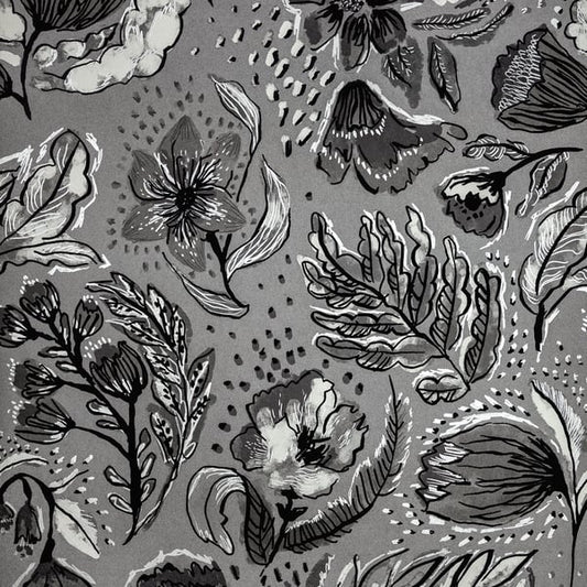 Galerie Wallcoverings Pepper Wild Garden Galerie Wallcoverings  Silver Grey   - GH81335-23