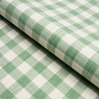 SCHUMACHER FABRIC  EASY ELEMENTS MARTINA PLAID INDOOR/OUTDOOR   GREEN   - 81411