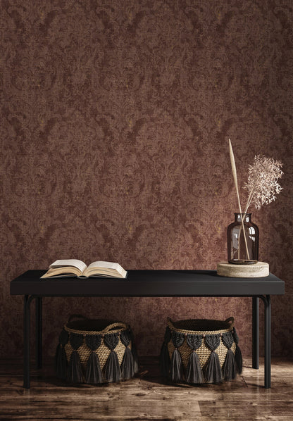 GALERIE WALLCOVERINGS CERRA FLEUR   Red Textured  - 81429