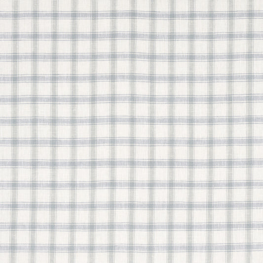 SCHUMACHER  WILLIAMSBURG CRAWFORD LINEN CHECK PATTERN WOVENS PATTERN WOVENS JASPER BLUE   - 81450