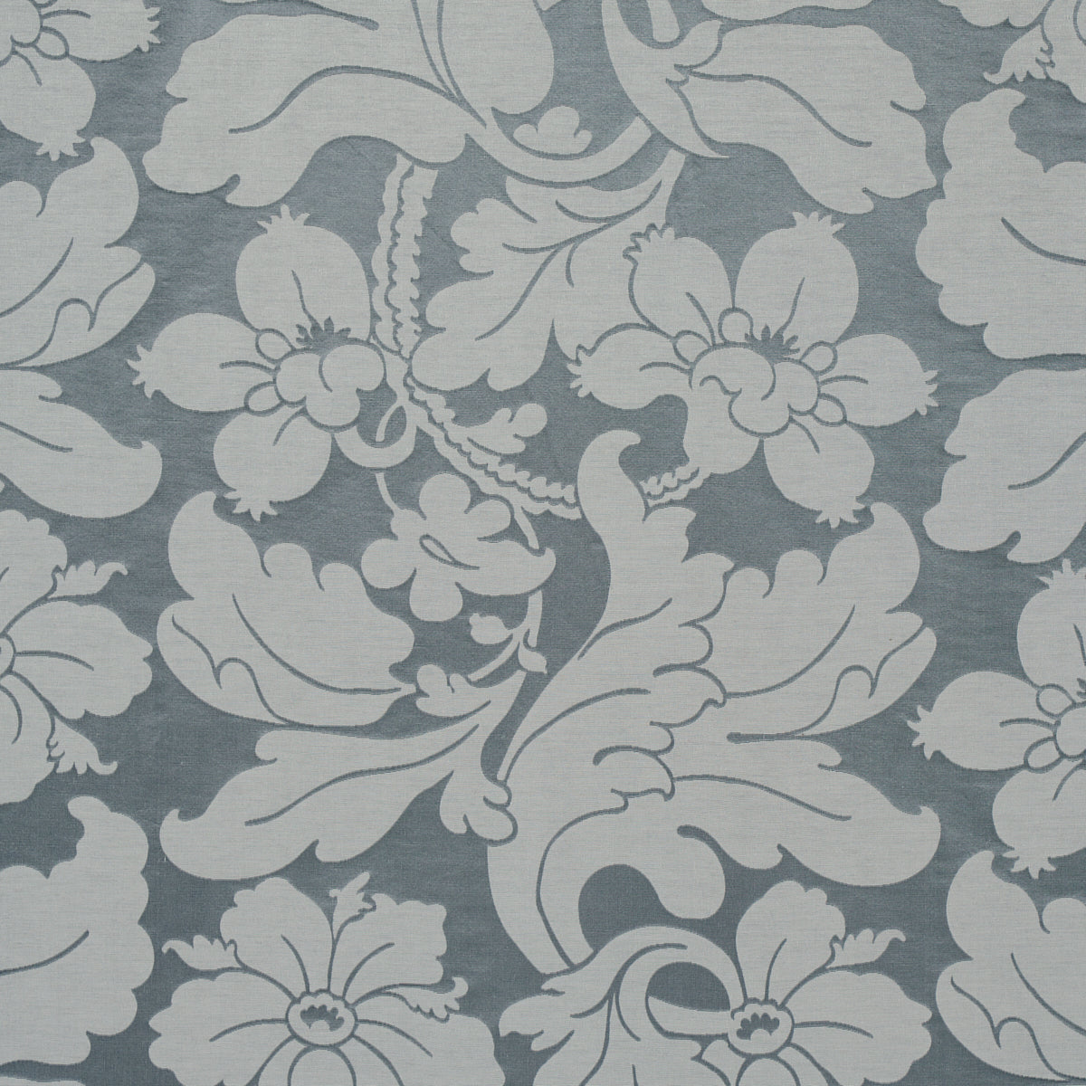 SCHUMACHER  WILLIAMSBURG DANDRIDGE DAMASK PATTERN WOVENS PATTERN WOVENS PALACE SLATE   - 81462